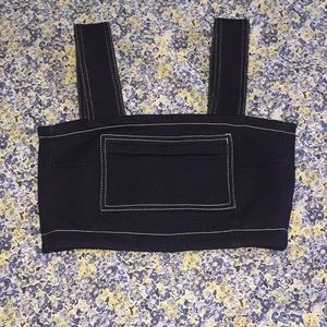 Dark Denim Black Crop Top! Never worn!!!